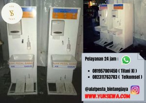 Sewa Alat Pesta Hand sanitizer Otomatis & Wastafle Portable